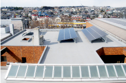 多賀城市総合体育館 太陽光発電パネル設置